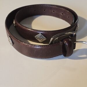 Vintage 90s fossil genuine leather brown belt
